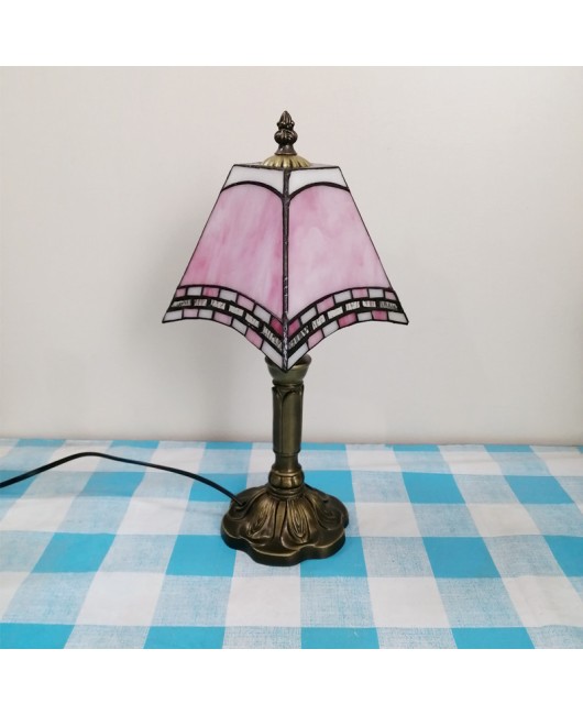 Baohua Tiffany Creative Mediterranean Desk Lamp Bedroom Coffee Shop Simple Modern Lighting European Warm Nightlight