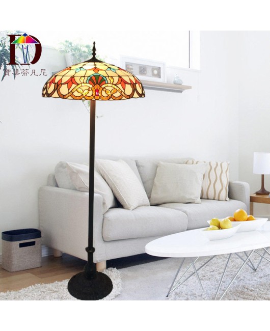 Foreign trade export lighting wholesale Tiffany Baroque European style lobby club hotel engineering floor lamp promotion
