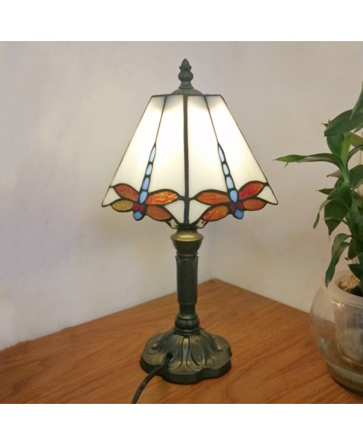 Baohua Tiffany Creative Mediterranean Desk Lamp Bedroom Coffee Shop Simple Modern Lighting European Warm Nightlight