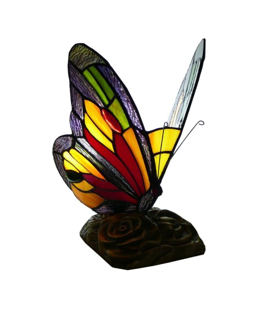European and American style colored glass cartoon butterfly night light bedroom children's room bedside cute small table lamp gift lighting