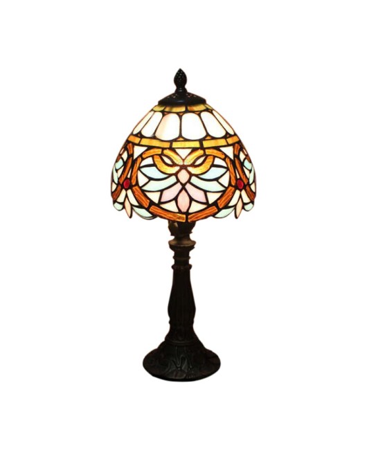 Baohua Tiffany Colored Glass Lighting Mediterranean Lighting Bedroom Bar Restaurant Coffee Shop Desk Lamp Available in Multiple Varieties
