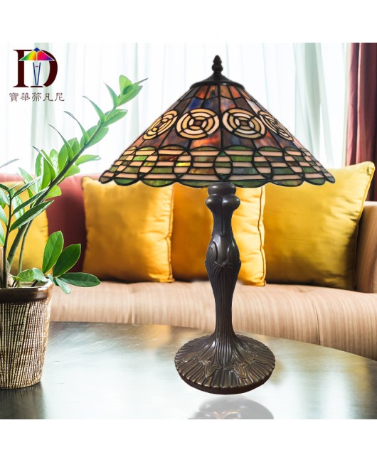 Lighting manufacturer direct sales Tiffany European style desk lamp, one piece dropshipping, bedroom bedside lamp, luxury hotel promotion