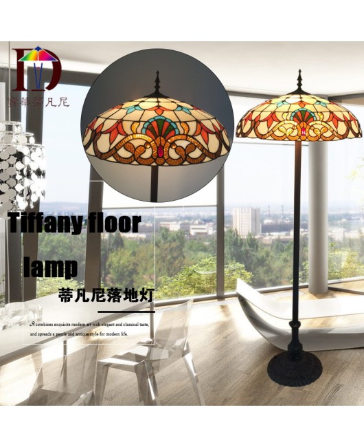 Foreign trade export lighting wholesale Tiffany Baroque European style lobby club hotel engineering floor lamp promotion