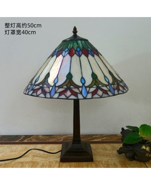 Lighting manufacturer direct sales Tiffany European style desk lamp, one piece dropshipping, bedroom bedside lamp, luxury hotel promotion