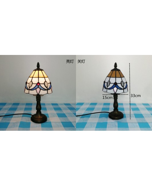 Mini small desk lamp desktop decoration Southeast Asian desk lamp European Tiffany living room study room wedding gift desk lamp bedroom