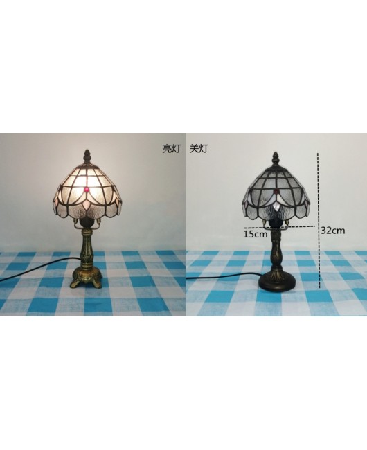 European and American style vintage colored glass bedroom bedside lamp, American countryside bar lamp, coffee shop lighting