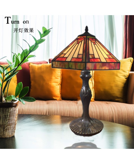 Lighting manufacturer direct sales Tiffany European style desk lamp, one piece dropshipping, bedroom bedside lamp, luxury hotel promotion