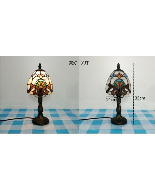 Mini small desk lamp desktop decoration Southeast Asian desk lamp European Tiffany living room study room wedding gift desk lamp bedroom