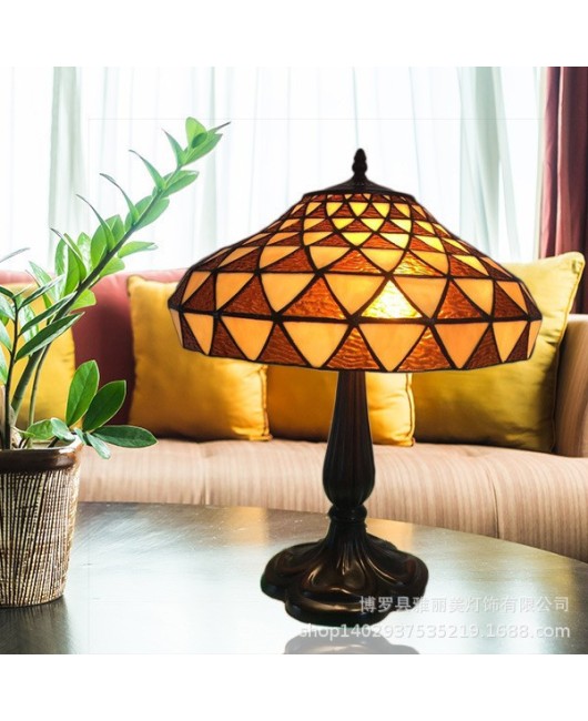 Lighting manufacturer direct sales Tiffany European style desk lamp, one piece dropshipping, bedroom bedside lamp, luxury hotel promotion
