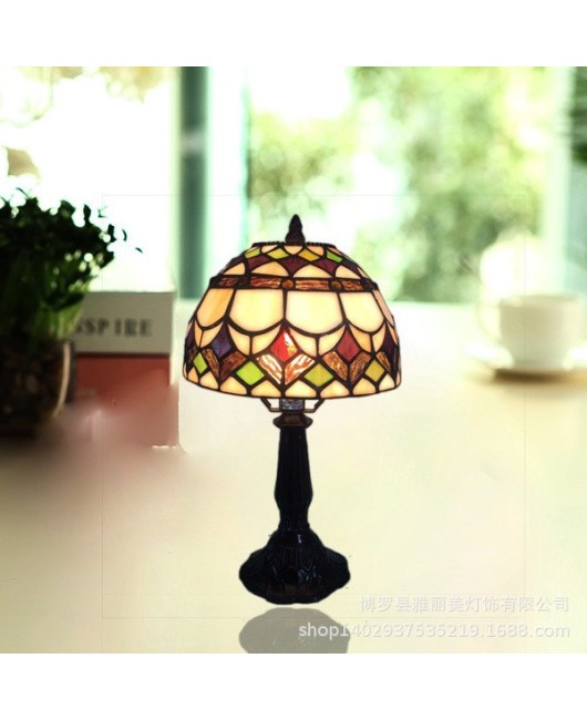 Lighting manufacturer direct sales Tiffany European style desk lamp, one piece dropshipping, bedroom bedside lamp, luxury hotel promotion
