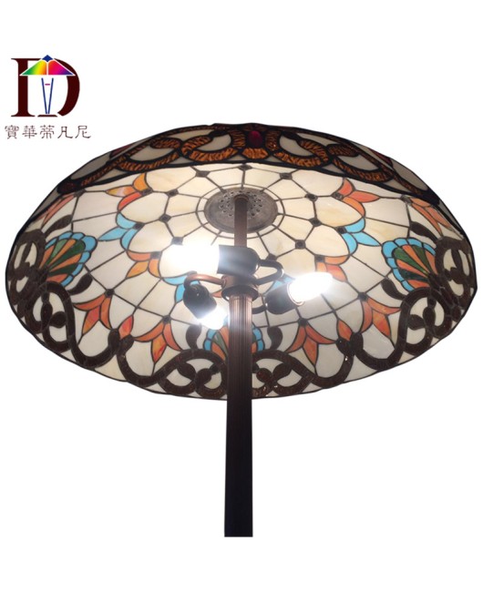 Foreign trade export lighting wholesale Tiffany Baroque European style lobby club hotel engineering floor lamp promotion