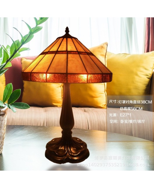 Lighting manufacturer direct sales Tiffany European style desk lamp, one piece dropshipping, bedroom bedside lamp, luxury hotel promotion