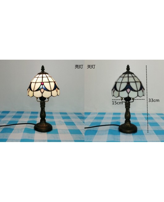Mini small desk lamp desktop decoration Southeast Asian desk lamp European Tiffany living room study room wedding gift desk lamp bedroom