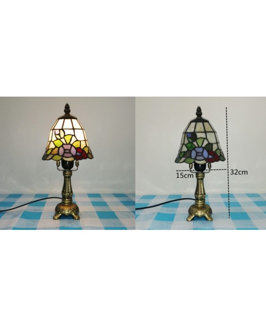 European and American style vintage colored glass bedroom bedside lamp, American countryside bar lamp, coffee shop lighting