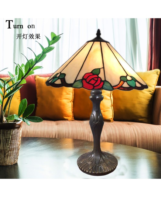 Lighting manufacturer direct sales Tiffany European style desk lamp, one piece dropshipping, bedroom bedside lamp, luxury hotel promotion