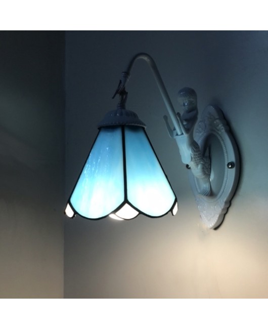 Baohua Tiffany Lighting European style countryside bedroom bathroom children's room hotel room bedside mirror headlight wholesale