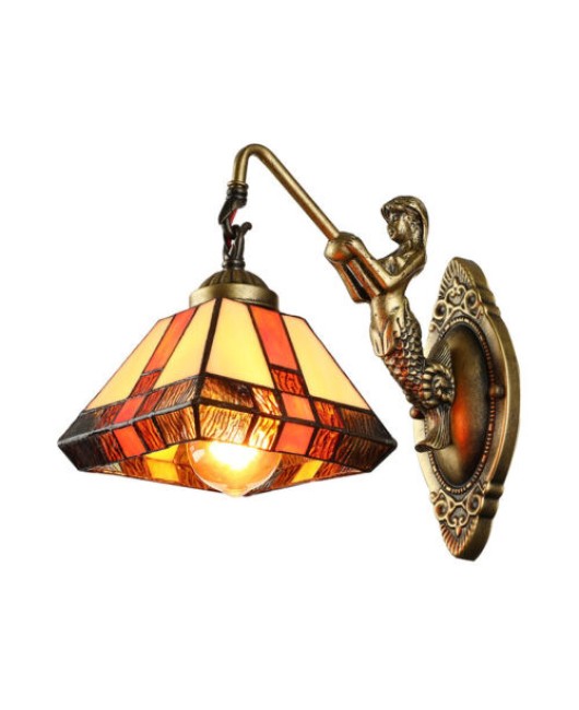 Baohua Tiffany Lighting European style countryside bedroom bathroom children's room hotel room bedside mirror headlight wholesale