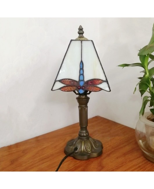 Baohua Tiffany Creative Mediterranean Desk Lamp Bedroom Coffee Shop Simple Modern Lighting European Warm Nightlight