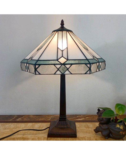 European retro desk lamp, bedroom bedside, living room, study, American countryside, creative glass art decoration, night light fixture