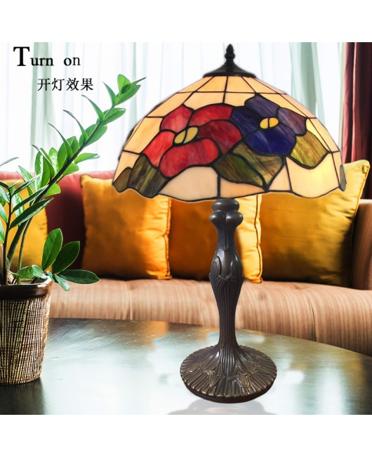 Lighting manufacturer direct sales Tiffany European style desk lamp, one piece dropshipping, bedroom bedside lamp, luxury hotel promotion