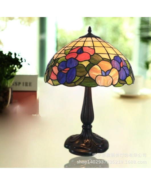 Lighting manufacturer direct sales Tiffany European style desk lamp, one piece dropshipping, bedroom bedside lamp, luxury hotel promotion
