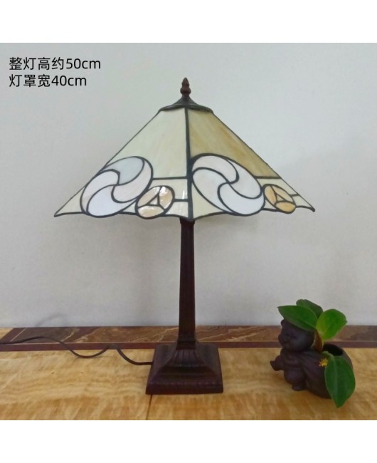 European retro desk lamp, bedroom bedside, living room, study, American countryside, creative glass art decoration, night light fixture