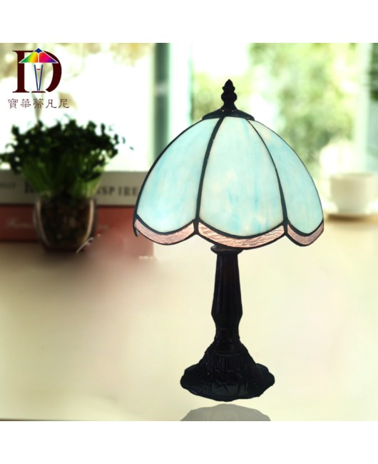 Foreign trade export wholesale Tiffany colored glass European and American desk lamp export hotel desk lamp one piece dropshipping