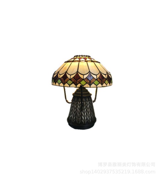 Lighting manufacturer direct sales Tiffany European style desk lamp, one piece dropshipping, bedroom bedside lamp, luxury hotel promotion