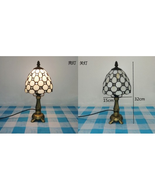 European and American style vintage colored glass bedroom bedside lamp, American countryside bar lamp, coffee shop lighting