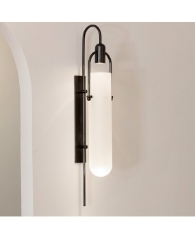 Minimalist postmodern creative glass wall lamp, bedroom headboard decoration designer, living room corridor corridor, Nordic wall lamp