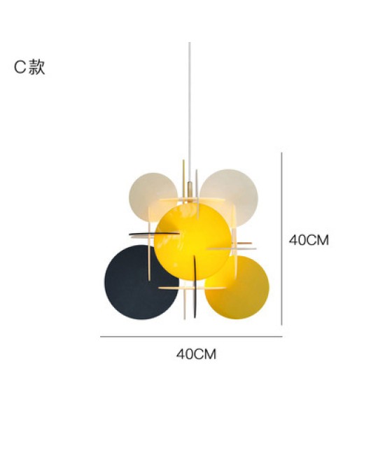 Modern minimalist macaron colored acrylic puzzle pendant light, study light, balcony, homestay bedroom, bedside creative light