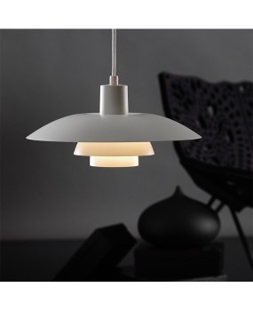 Danish designer UFO restaurant pendant light Nordic minimalist bedroom headboard study bar white layered pendant light