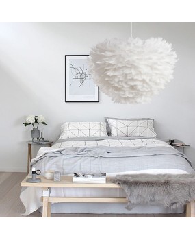 New Wholesale Nordic Simple White Feather Pendant, Modern, Warm, Personalized, Creative, Romantic, Wedding Bedroom Light