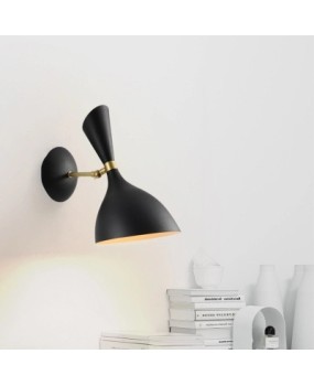 Nordic minimalist creative personality designer wall lamp restaurant study living room decoration bedroom bedside horn wall lamp