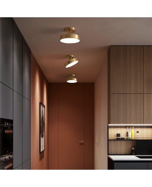 Corridor light, corridor light, luxurious all copper living room, modern, simple, creative, household, entrance hall, exposed ceiling light fixture
