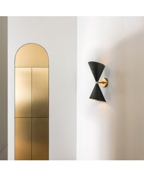 Postmodern minimalist black living room wall lamp, bedside bedroom model room designer, corridor wall lamp