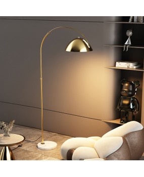 Floor lamp, fishing room, bedroom, mahjong room, study room, internet famous remote control, Nordic minimalist marble vertical floor standing table lamp