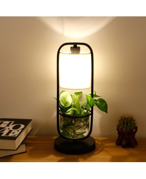 Creative plant desk lamp, American plant potted plant, bar counter, study room, bedroom bedside lamp, dining room, personalized green rose desk lamp