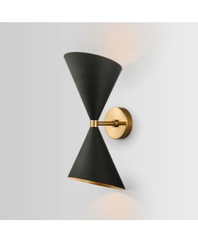 Postmodern minimalist black living room wall lamp, bedside bedroom model room designer, corridor wall lamp