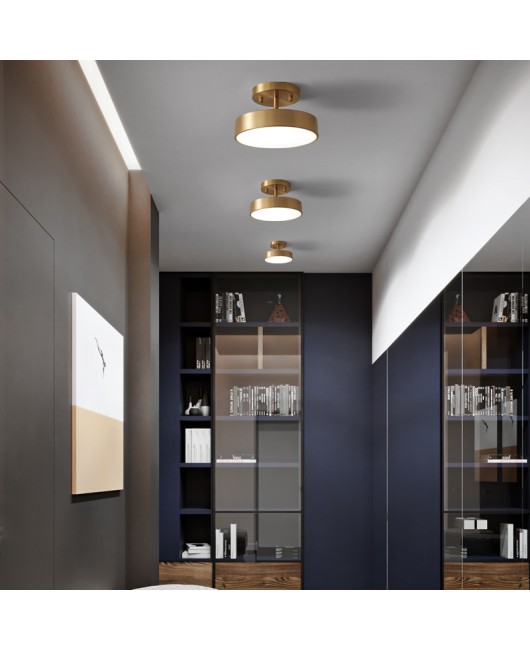 Corridor light, corridor light, luxurious all copper living room, modern, simple, creative, household, entrance hall, exposed ceiling light fixture
