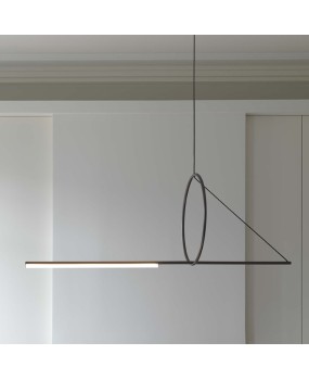 Nordic creative personality LED one line long pendant lamp designer decoration model room restaurant tea study lighting