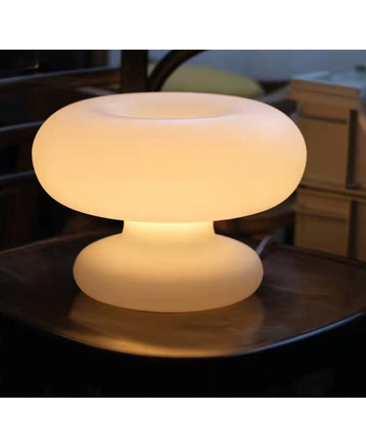 Danish vintage LED desk lamp, postmodern Bauhaus study decoration glass, orange bedroom headboard glass desk lamp