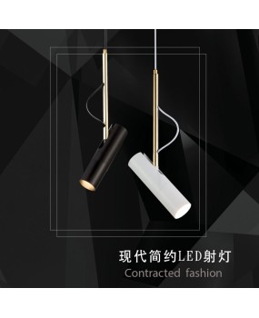 Nordic postmodern clothing store, bar, exposed lighting, ceiling mounted LED spotlights, restaurant, studio, pendant light