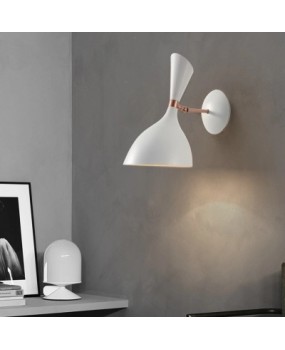 Nordic minimalist creative personality designer wall lamp restaurant study living room decoration bedroom bedside horn wall lamp
