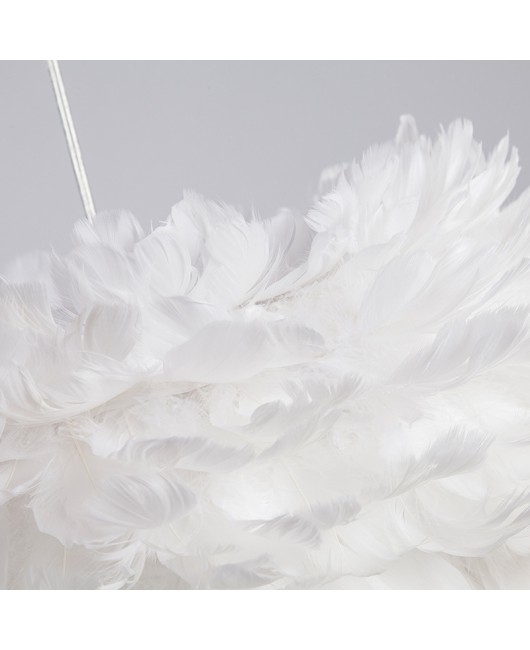 New Wholesale Nordic Simple White Feather Pendant, Modern, Warm, Personalized, Creative, Romantic, Wedding Bedroom Light