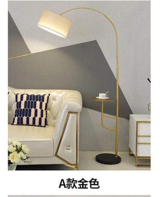 Feather floor lamp, luxurious Nordic living room style, sofa, coffee table, storage, bedroom bedside table, integrated desk lamp