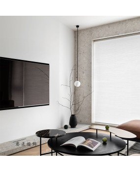 Nordic LED pendant light simple modern living room background wall bar counter bedroom straight headboard creative milk white ball pendant light