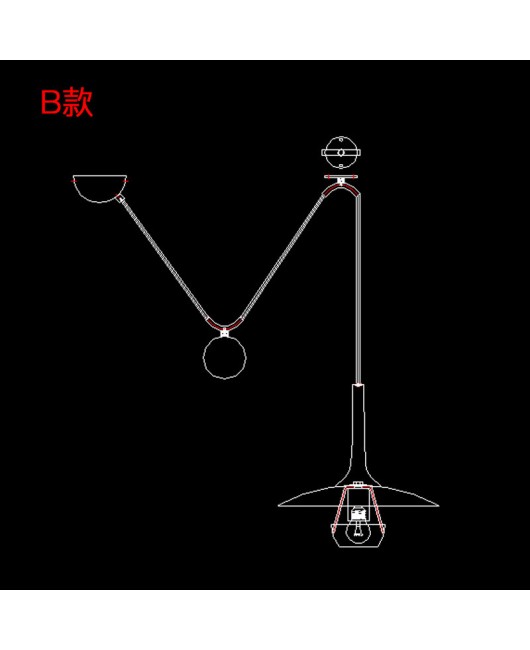 Modern minimalist and creative lifting restaurant, Nordic wrought iron designer model room, bar counter, Luo color electroplated LED pendant light