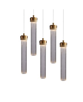 Nordic living room, post-modern minimalist bedroom, bedside bar counter, dining room, light luxury single head long glass creative pendant light