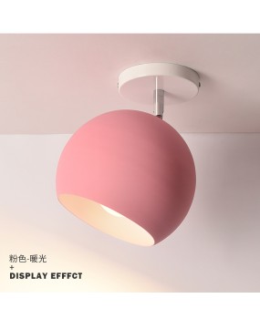Macaron Nordic Ball Corridor Ceiling Light Bedroom Bedhead Cloak Room Modern Simple Color LED Ceiling Light
